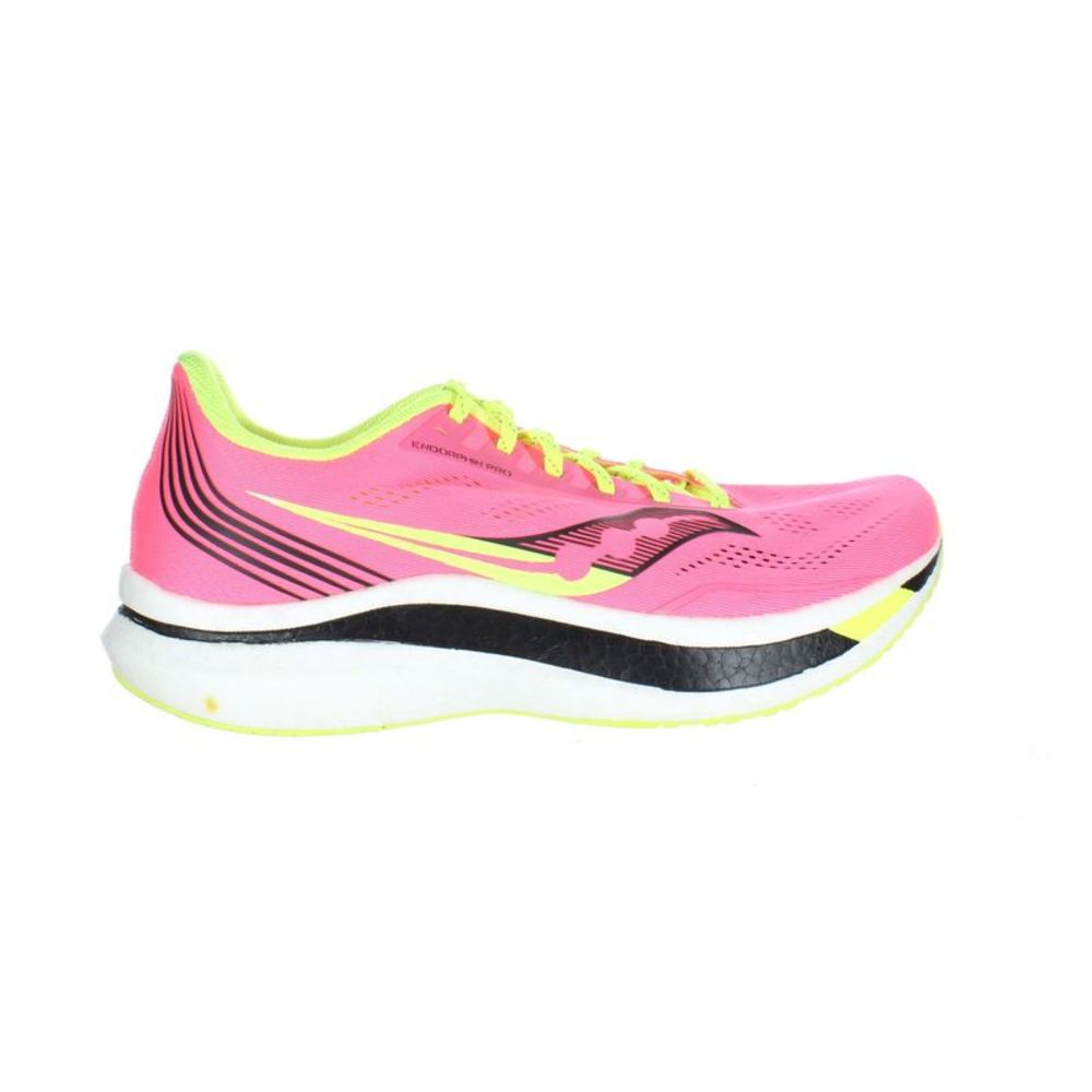 Saucony Pink and Neon Yellow Women's Athletic Running Shoe